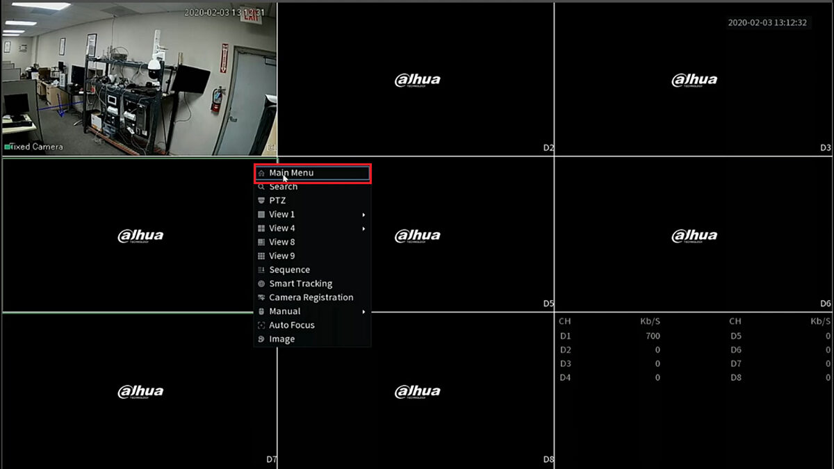 تنظیم ضبط صدا دوربین در دستگاه ضبط داهوا