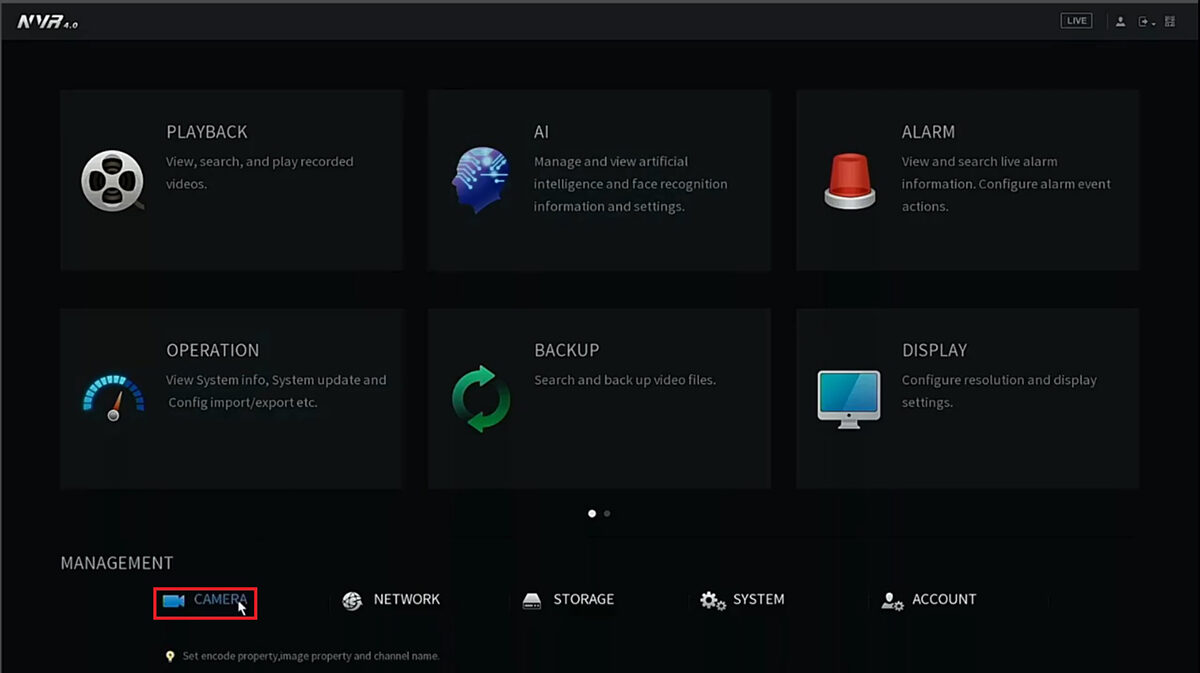 تنظیم ضبط صدا دوربین در دستگاه ضبط داهوا