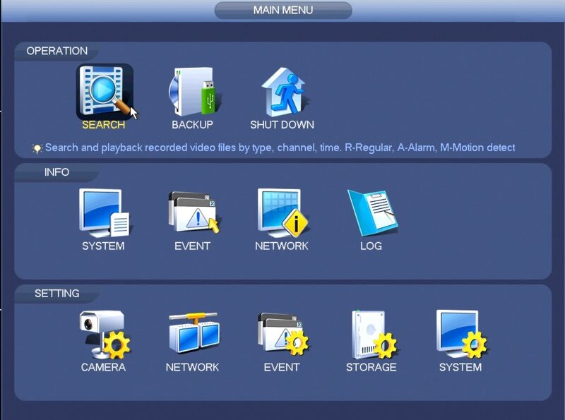 تنظیم ضبط صدا دوربین در دستگاه ضبط داهوا