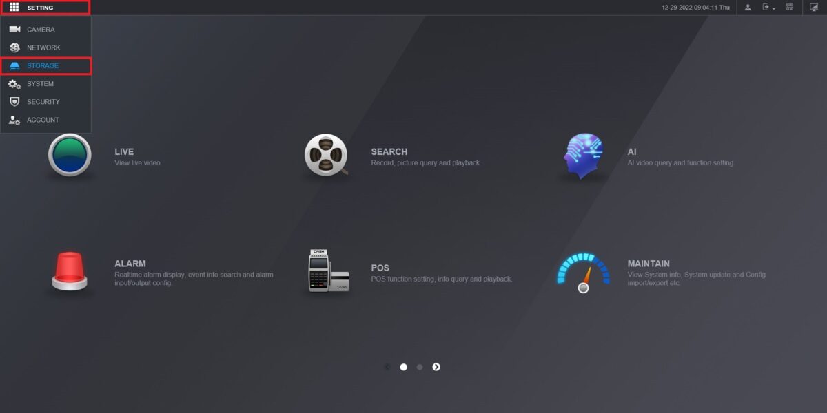 تنظیم ضبط موشن دتکشن دوربین داهوا