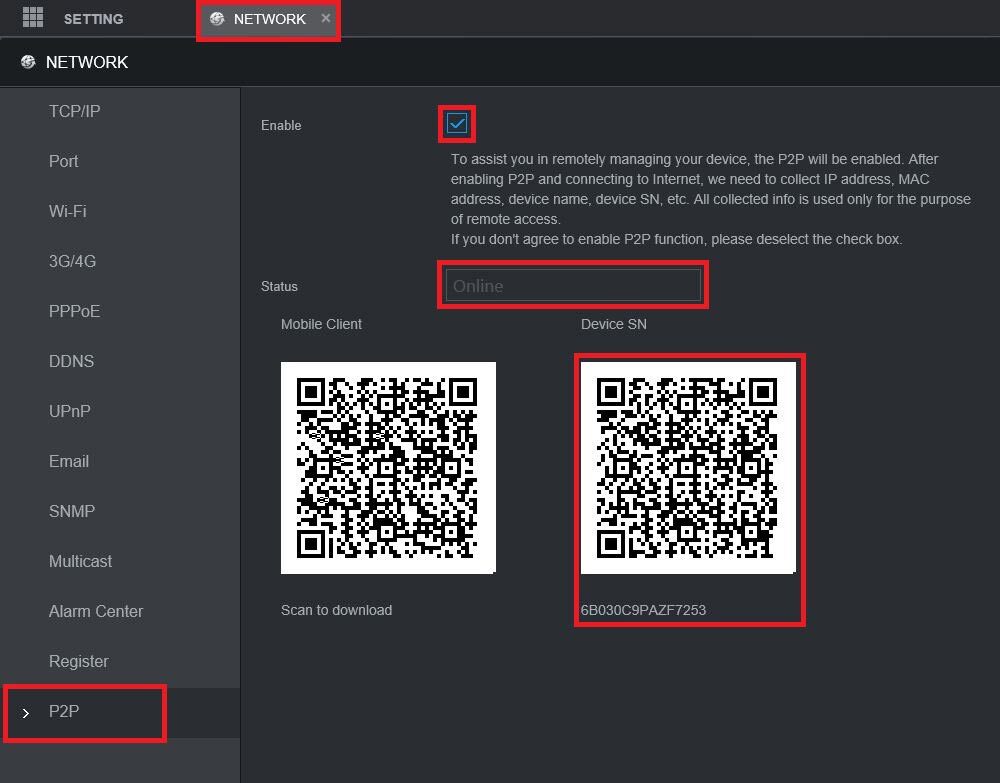 انتقال تصویر p2p در smart pss lite