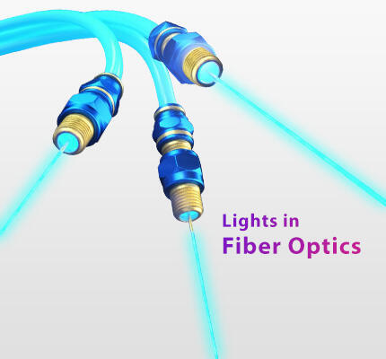 نور در فیبر نوری