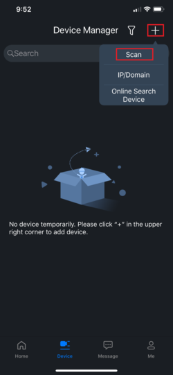 جستجوی دستگاه ضبط یا دوربین