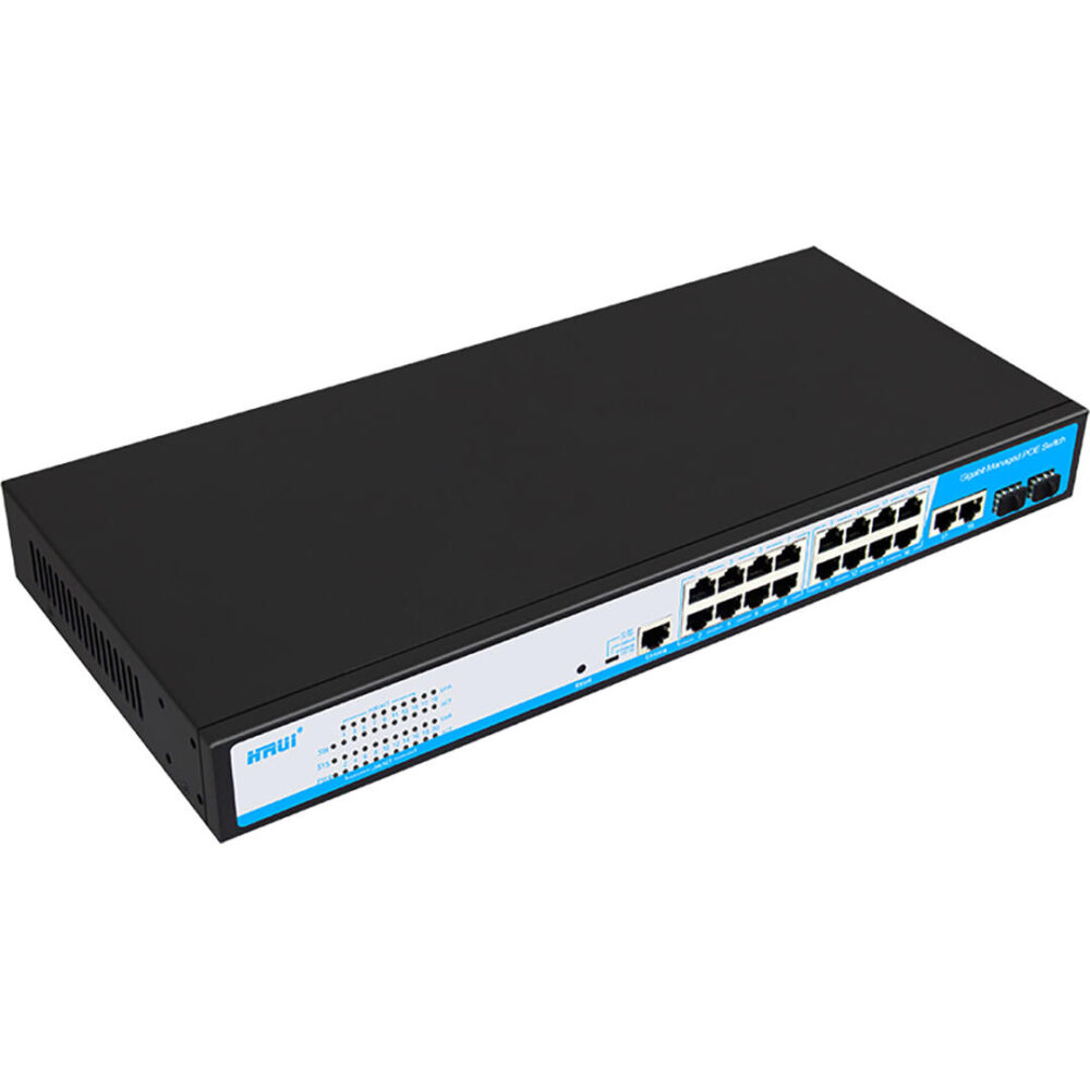 سوئیچ مدیریتی PoE گیگ اچ ار یو ای HRUI HR901-AFGM-1622S-300 - تصویر 4