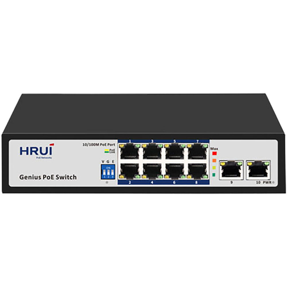 سوئیچ PoE اچ ار یو ای HRUI HR100-AF-82N - تصویر 3