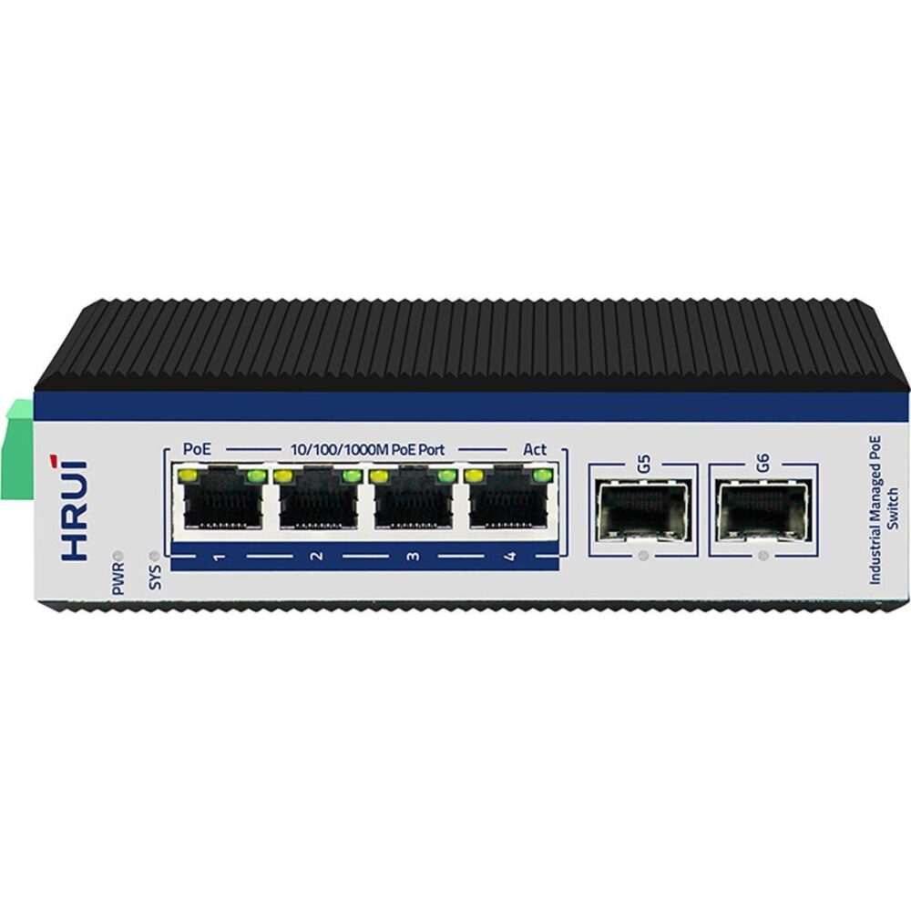 سوئیچ PoE صنعتی مدیریتی گیگ اچ ار یو ای HRUI HR600-AFGM-42S - تصویر 3