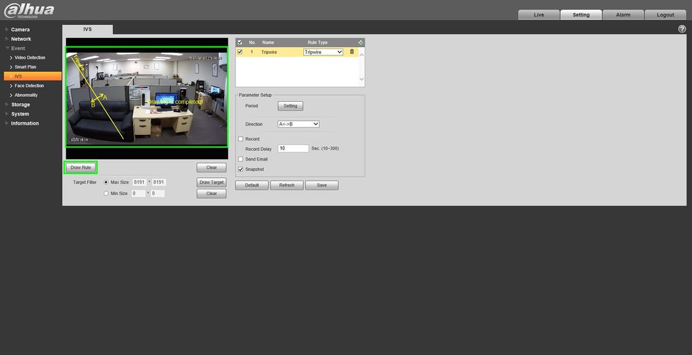 رسم خط برای محدوده