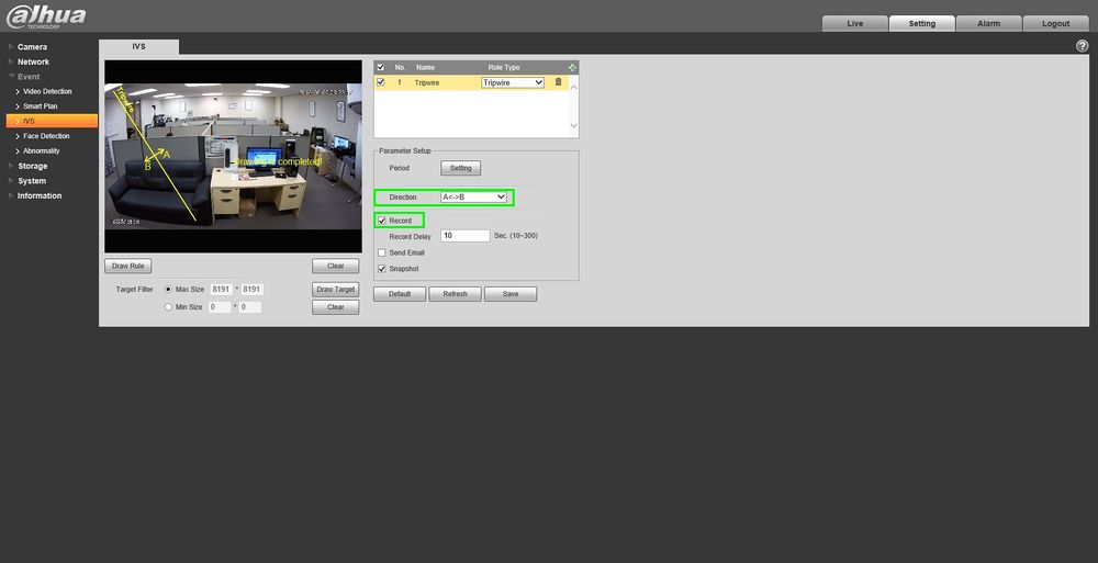 فعال سازی ضبط و جهت
