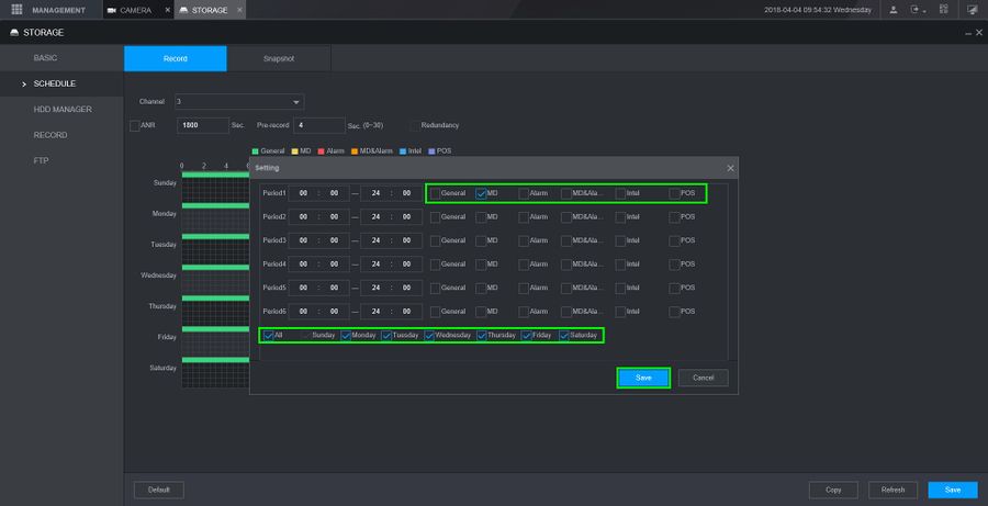 تیک زدن گزینه md و all