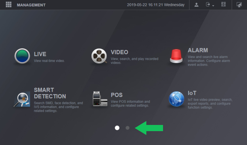 دسترسی به ادامه منو در صفحه دوم