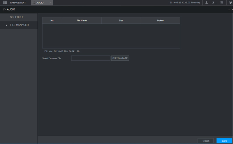 مدیریت فایل ضبط صدا