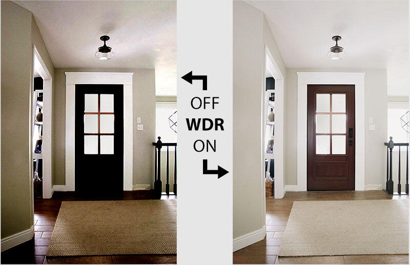 حالت روشن و خاموش wdr در دوربین مداربسته