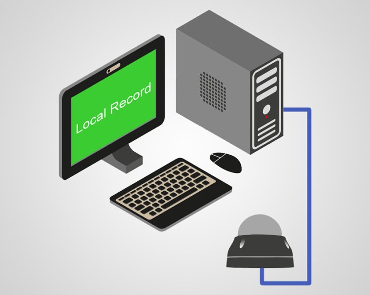 ضبط بروی کامپیوتر در دوربین مدار بسته