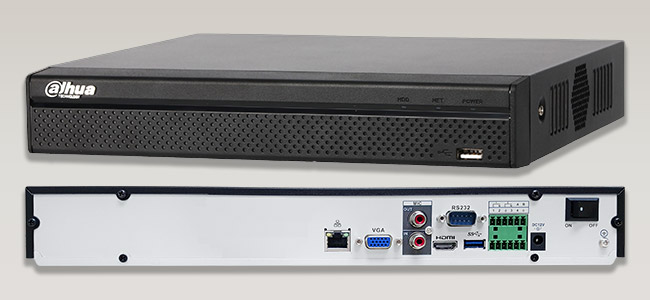 پنل پشت و جلوی دستگاه nvr