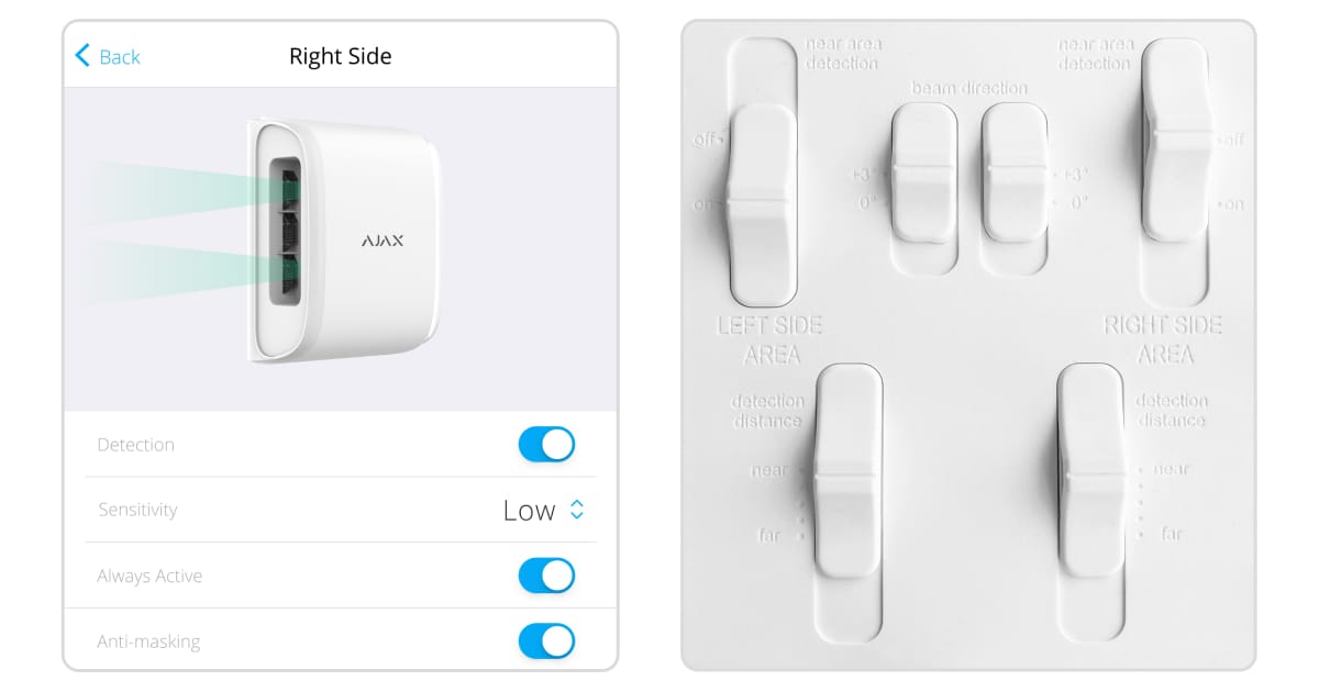 سوئیچ های سمت راست پشت پنل 